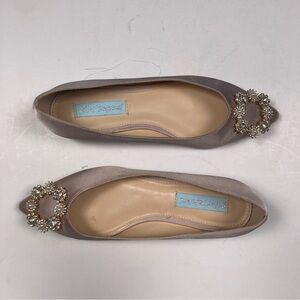 BETSEY JOHNSON SB- DIANA Champagne Pointed Toe Bridal Flat
